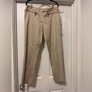 Michael Kors Tan Ankle Cropped Pants